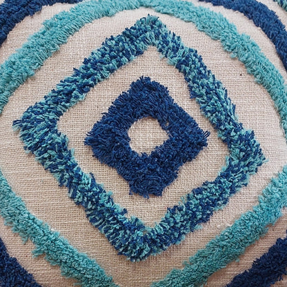 TUFTED BLUE CUSHION COVERS ( SET OF 2 )