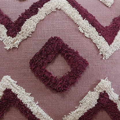 TUFTED BROWN CUSHION COVERS ( SET OF 2 )